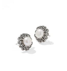 KENDRA SCOTT DESIGN Gabriella Vintage Silver Pearl Stud Earrings