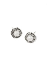 KENDRA SCOTT DESIGN Gabriella Vintage Silver Pearl Stud Earrings