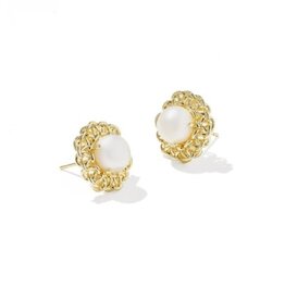 KENDRA SCOTT DESIGN Gabriella Gold Pearl Stud Earrings