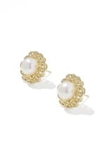 KENDRA SCOTT DESIGN Gabriella Gold Pearl Stud Earrings