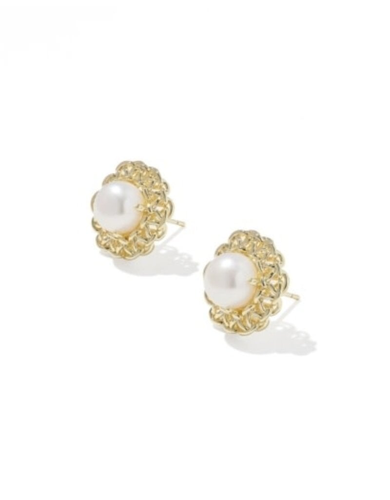 KENDRA SCOTT DESIGN Gabriella Gold Pearl Stud Earrings