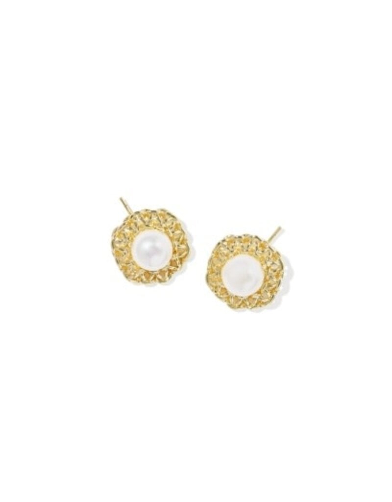 KENDRA SCOTT DESIGN Gabriella Gold Pearl Stud Earrings