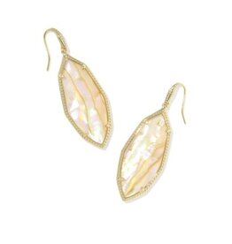 KENDRA SCOTT DESIGN Ophelia Gold Drop Earrings in Iridescent Abalone