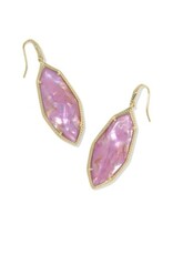 KENDRA SCOTT DESIGN Ophelia Gold Drop Earrings in Light Mauve Illusiion