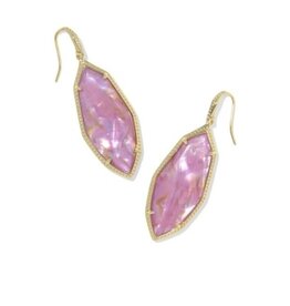 KENDRA SCOTT DESIGN Ophelia Gold Drop Earrings in Light Mauve Illusiion