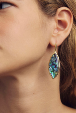 KENDRA SCOTT DESIGN Ophelia Gold Drop Earrings in Abalone Shell