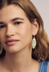KENDRA SCOTT DESIGN Ophelia Gold Drop Earrings in Iridescent Abalone