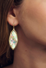 KENDRA SCOTT DESIGN Ophelia Gold Drop Earrings in Iridescent Abalone