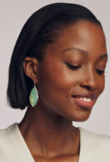 KENDRA SCOTT DESIGN Ophelia Silver Drop Earrings in Mint Iridescent Abalone