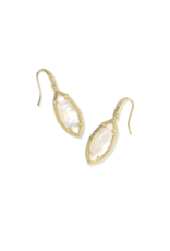KENDRA SCOTT DESIGN Ophelia Gold Small Drop Earrings in Iridescent Abalone