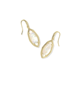 KENDRA SCOTT DESIGN Ophelia Gold Small Drop Earrings in Iridescent Abalone