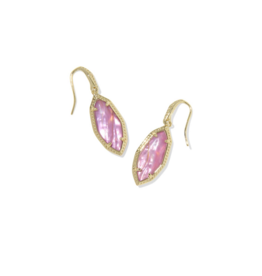 KENDRA SCOTT DESIGN Ophelia Gold Small Drop Earrings in Light Mauve Illusion
