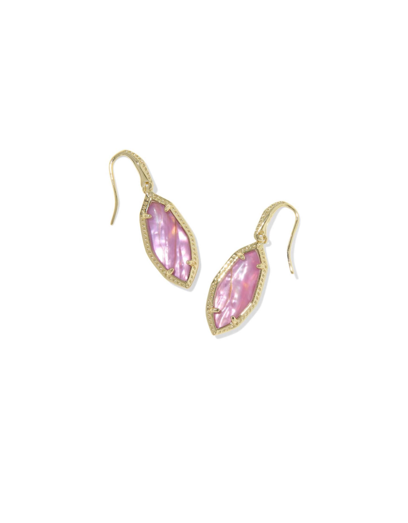 KENDRA SCOTT DESIGN Ophelia Gold Small Drop Earrings in Light Mauve Illusion