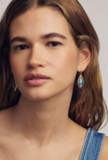 KENDRA SCOTT DESIGN Ophelia Gold Small Drop Earrings in Abalone Shell