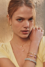 KENDRA SCOTT DESIGN Mini Elton Gold Cuff Bracelet in Light Pink Lab Grown Opal