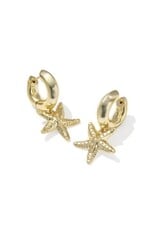 KENDRA SCOTT DESIGN Parker Starfish Gold Huggie Earrings