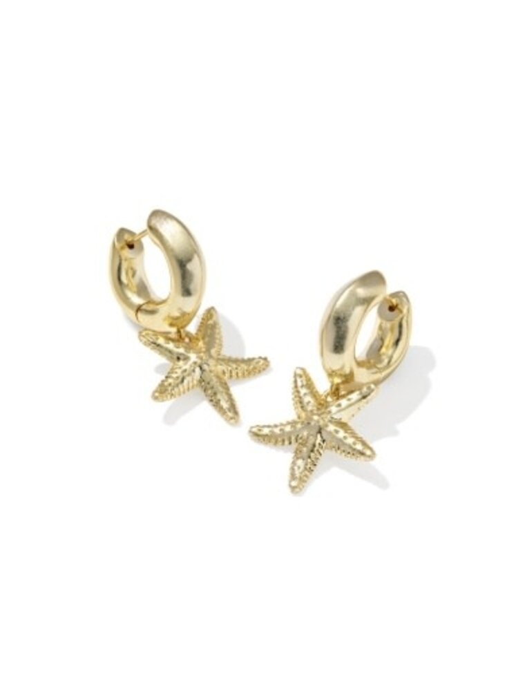 KENDRA SCOTT DESIGN Parker Starfish Gold Huggie Earrings