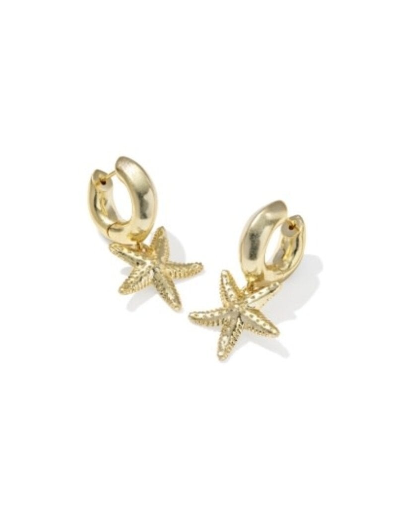KENDRA SCOTT DESIGN Parker Starfish Gold Huggie Earrings
