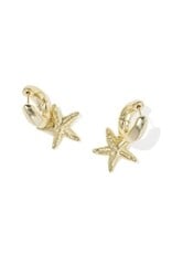 KENDRA SCOTT DESIGN Parker Starfish Gold Huggie Earrings