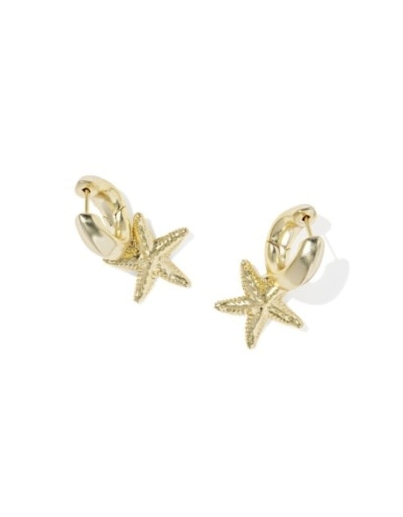 KENDRA SCOTT DESIGN Parker Starfish Gold Huggie Earrings