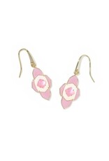 KENDRA SCOTT DESIGN Abbie Medallion Small Gold Drop Earrings in Pink Mix
