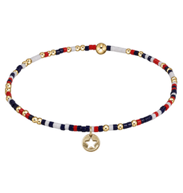 ENEWTON DESIGN Hope Unwritten Bracelet with Star Small Gold Disc Charm in Firecracker/Gold
