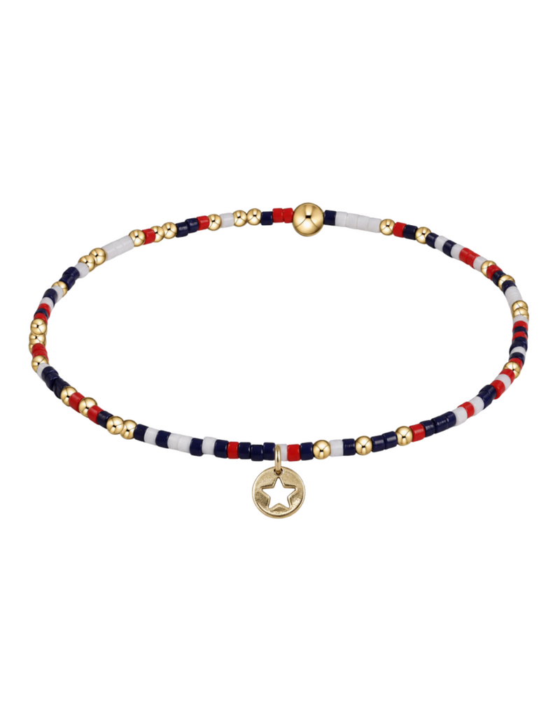 ENEWTON DESIGN Hope Unwritten Bracelet with Star Small Gold Disc Charm in Firecracker/Gold