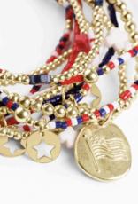 ENEWTON DESIGN Hope Unwritten Bracelet with Star Small Gold Disc Charm in Firecracker/Gold