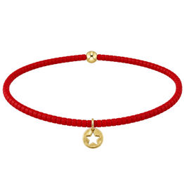 ENEWTON DESIGN Hope Classic Bracelet with Star Small Gold Disc Charm in Bright Red/Gold