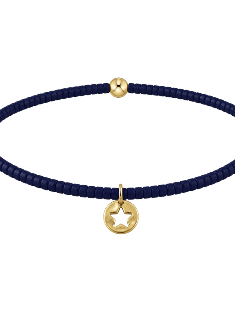 ENEWTON DESIGN Hope Classic Bracelet with Star Small Gold Disc Charm in Navy/Gold