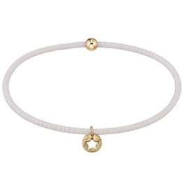 ENEWTON DESIGN Hope Classic Bracelet with Star Small Gold Disc Charm in White/Gold