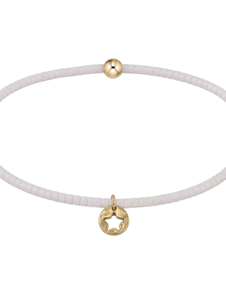 ENEWTON DESIGN Hope Classic Bracelet with Star Small Gold Disc Charm in White/Gold