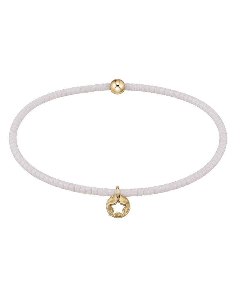 ENEWTON DESIGN Hope Classic Bracelet with Star Small Gold Disc Charm in White/Gold