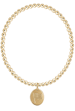 ENEWTON DESIGN Classic Gold 3mm Bracelet with Inspire America Gold Disc Charm