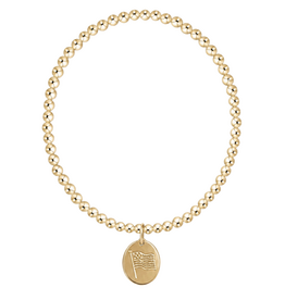 ENEWTON DESIGN Classic Gold 3mm Bracelet with Inspire America Gold Disc Charm