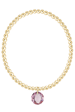 ENEWTON DESIGN Classic Gold 3mm Bracelet Reflection Charm - February