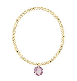 ENEWTON DESIGN Classic Gold 3mm Bracelet Reflection Charm - February