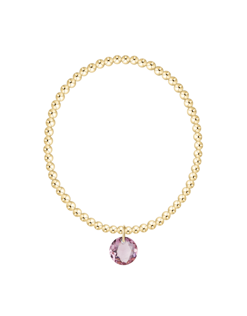 ENEWTON DESIGN Classic Gold 3mm Bracelet Reflection Charm - February