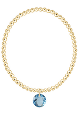 ENEWTON DESIGN Classic Gold 3mm Bracelet Reflection Charm - March