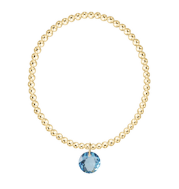 ENEWTON DESIGN Classic Gold 3mm Bracelet Reflection Charm - March