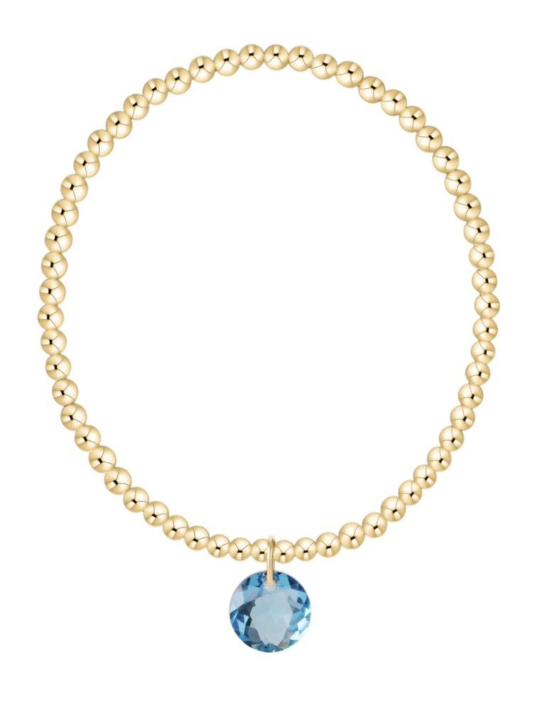 ENEWTON DESIGN Classic Gold 3mm Bracelet Reflection Charm - March