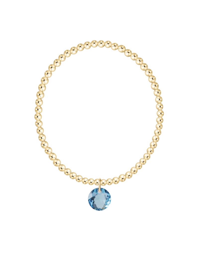 ENEWTON DESIGN Classic Gold 3mm Bracelet Reflection Charm - March