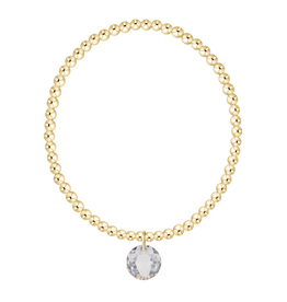 ENEWTON DESIGN Classic Gold 3mm Bracelet Reflection Charm - April