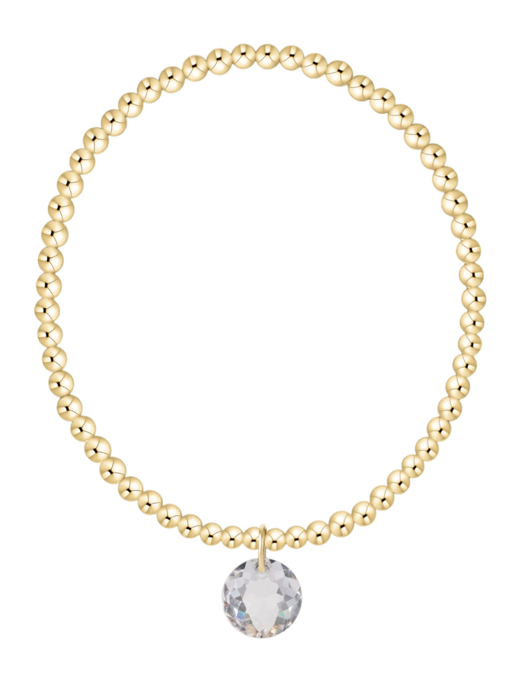 ENEWTON DESIGN Classic Gold 3mm Bracelet Reflection Charm - April