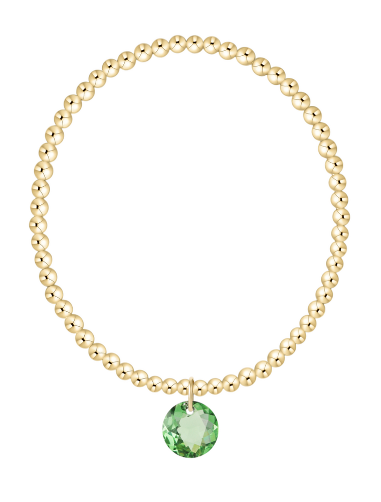 ENEWTON DESIGN Classic Gold 3mm Bracelet Reflection Charm - August