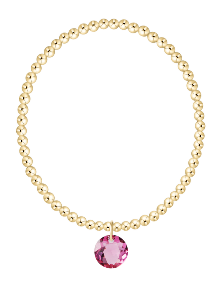 ENEWTON DESIGN Classic Gold 3mm Bracelet Reflection Charm - October