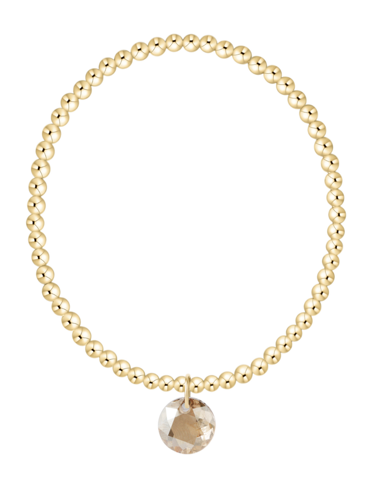 ENEWTON DESIGN Classic Gold 3mm Bracelet Reflection Charm - November