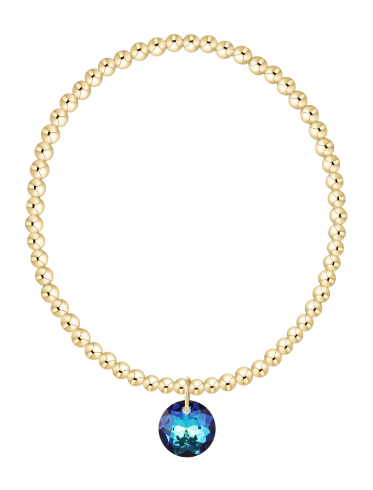 ENEWTON DESIGN Classic Gold 3mm Bracelet Reflection Charm - December