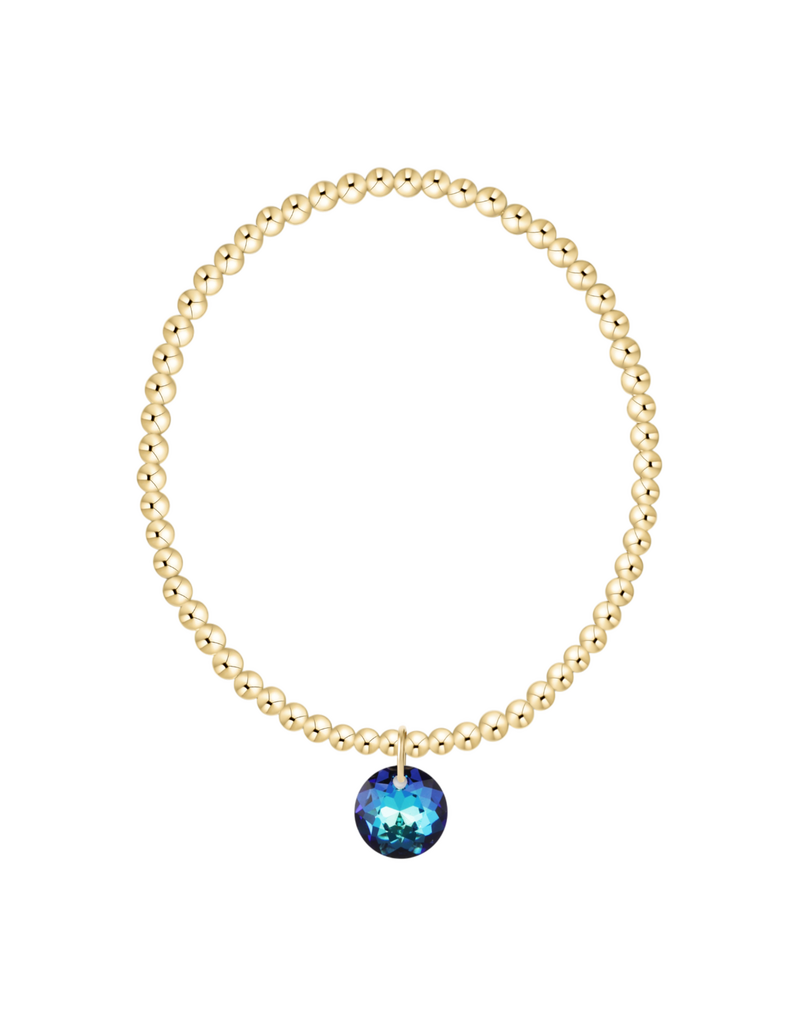 ENEWTON DESIGN Classic Gold 3mm Bracelet Reflection Charm - December