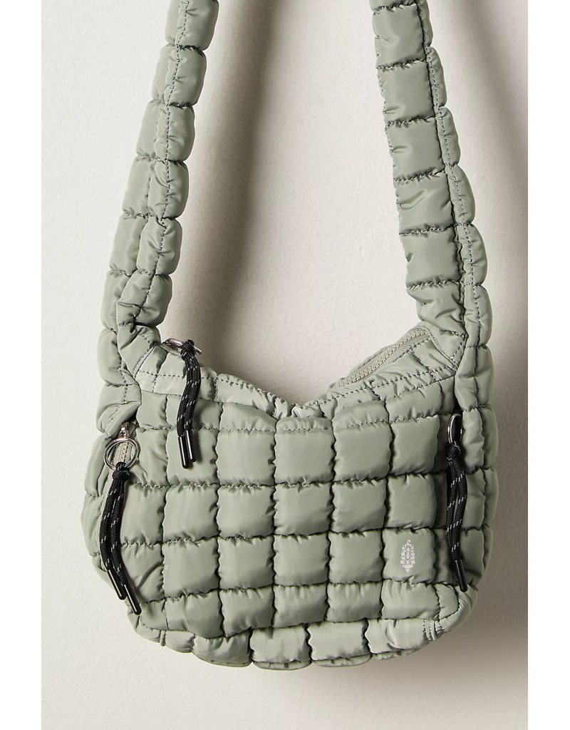 FREE PEOPLE MOVEMENT Quilted Baby Caryall Sling Bag in Stone Sage